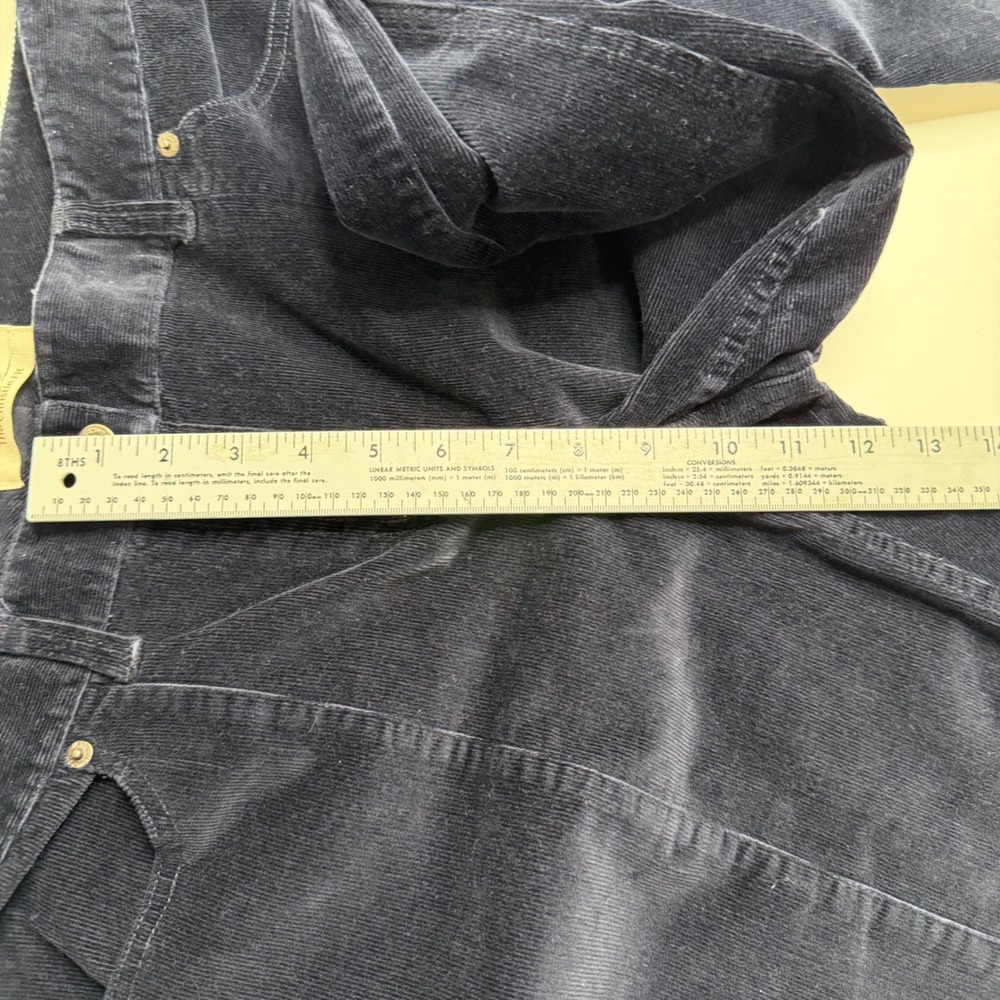 London Jean Corduroy Pants Women 12 Extra Long Navy Stretch Christie Fit Preppy - Picture 7 of 9